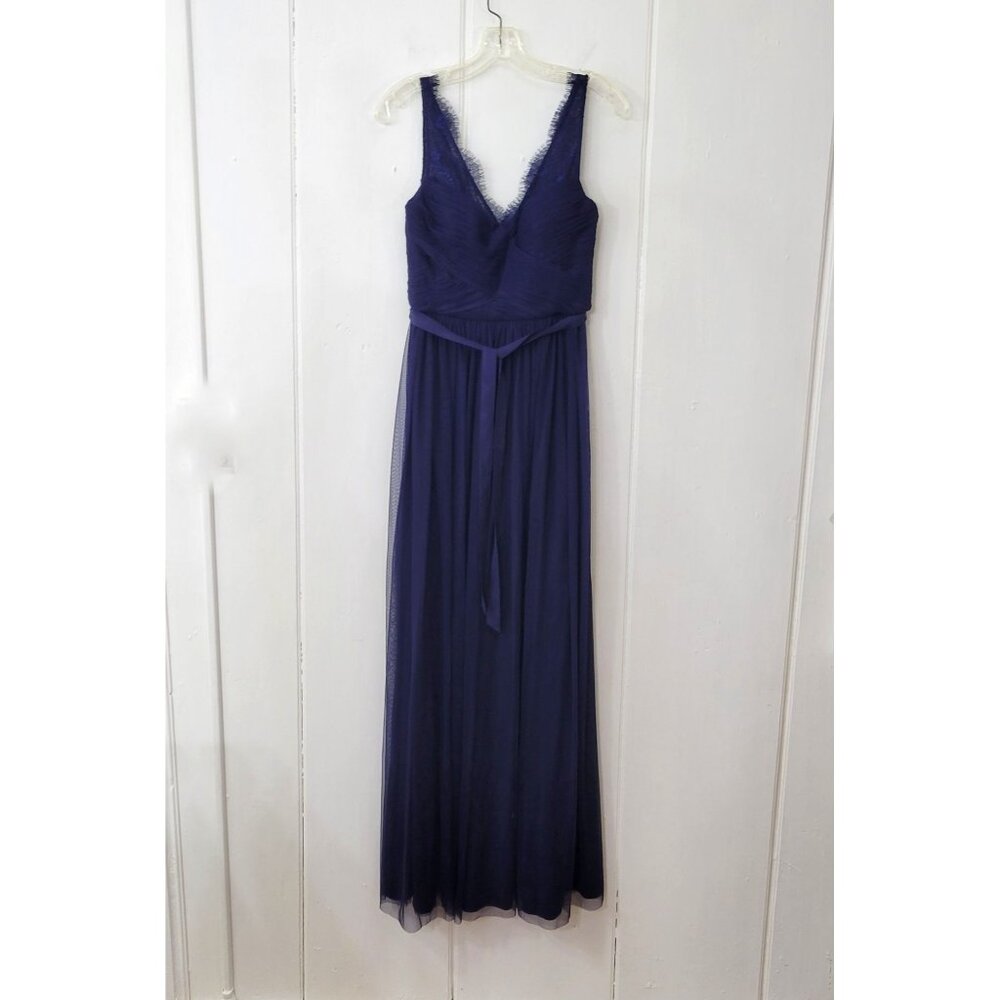 Hitherto Navy Blue Lace Gown - Picture 7 of 9